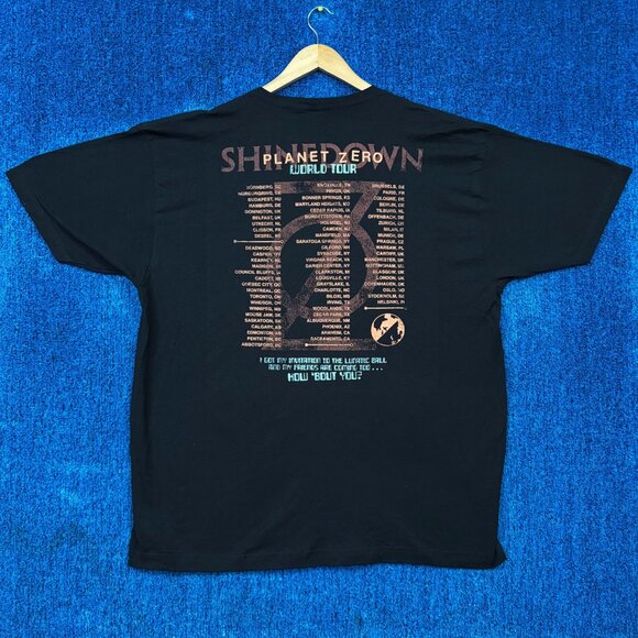 Shinedown Planet Zero Tour Rock T-Shirt Size 2XL - Picture 3 of 5